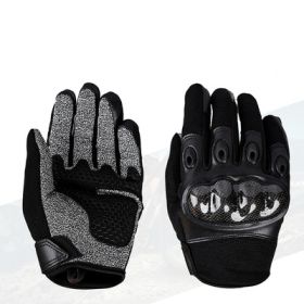 Tactical Gloves Full-Finger Half-Finger Stab-Resistant Outdoor Mountaineering Riding Field Equipment (Option: Carbon fiber full finger-XL)