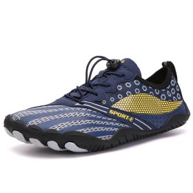 New Cross-border Five-finger Shoes Diving Fishing Couple Outdoor Wading River Upstream Shoes (Option: Blue-38)